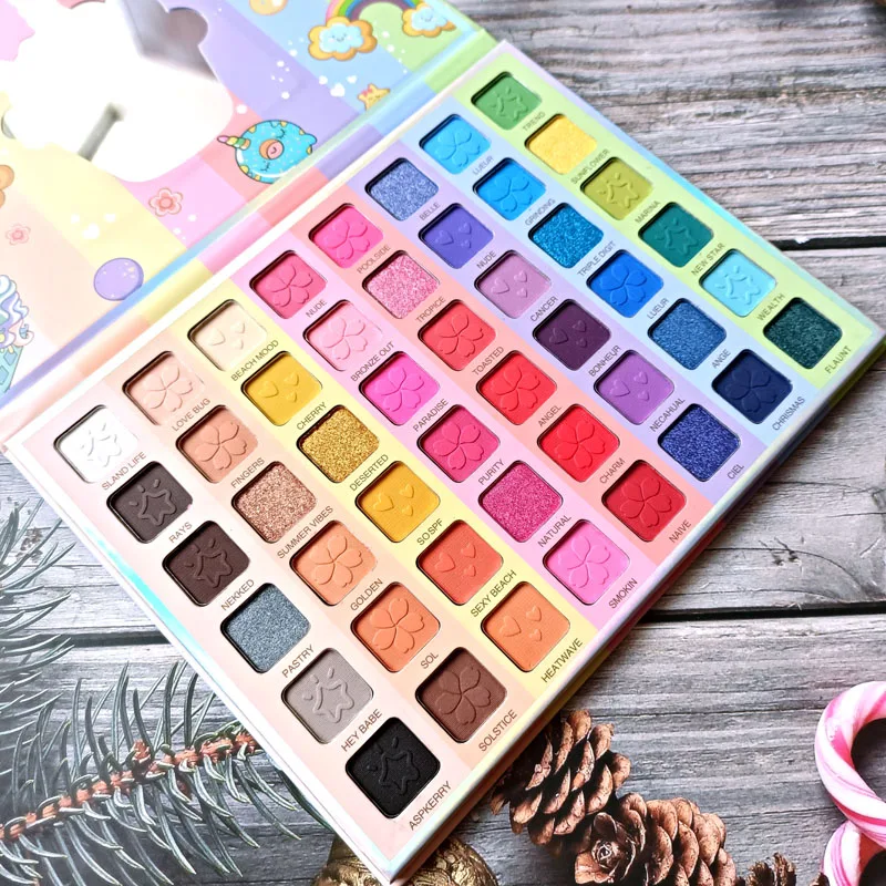 

48 Colors Eyeshadow Palette Matter Shimmer Glitter Makeup Pallate Eye Shadow Highlight Pigmented Cosmetics