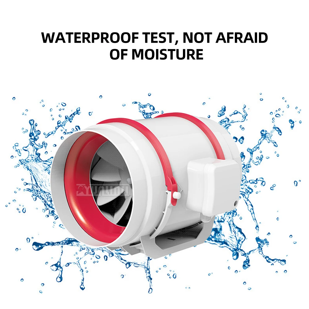 Бытовой мощный вытяжной вентилятор Бесшумный канальный Угловое разряднование
