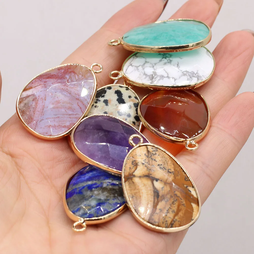 1 шт., подвеска с натуральным аметистом, розовым кварцем, лазуритом