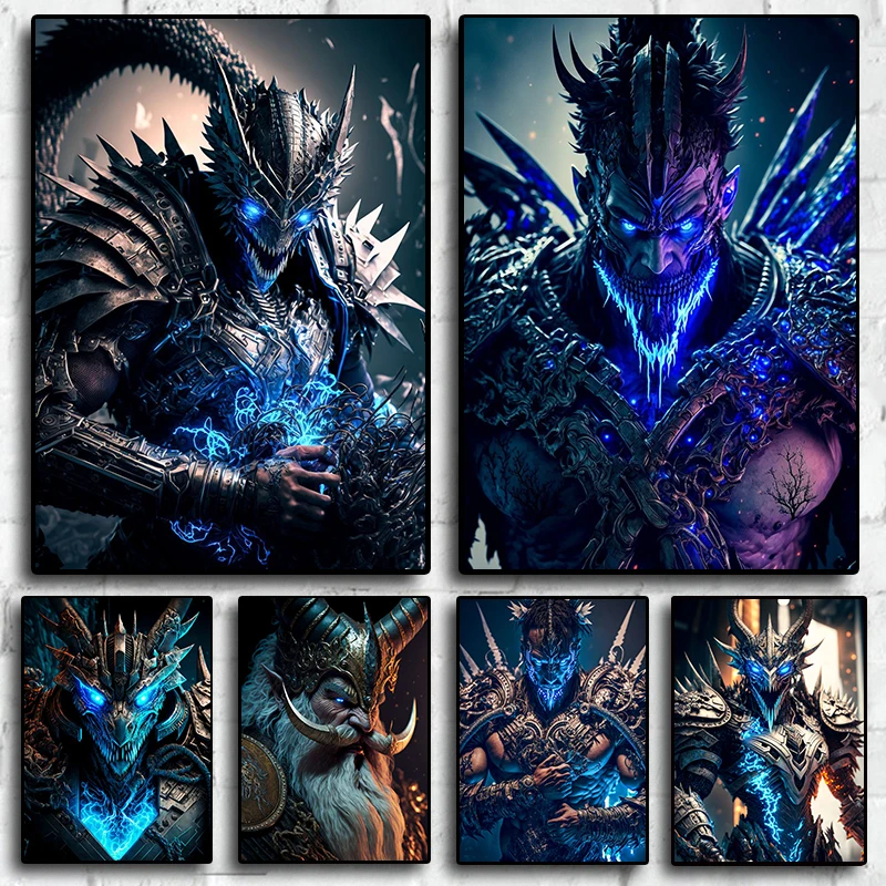 

Arcana Video Games Character Series 80s Retro Picture For Playroom Living Room Canvas Painting Art Home Wall Decor Print Posters