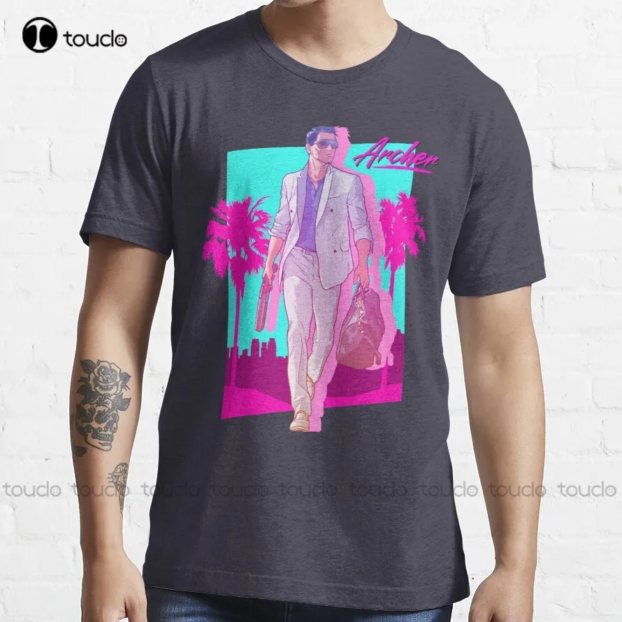 

Archer - Vice Palm 80S Vice City Archer Archer Vice T-Shirt White Tshirt Custom Aldult Teen Unisex Digital Printing Tee Shirt