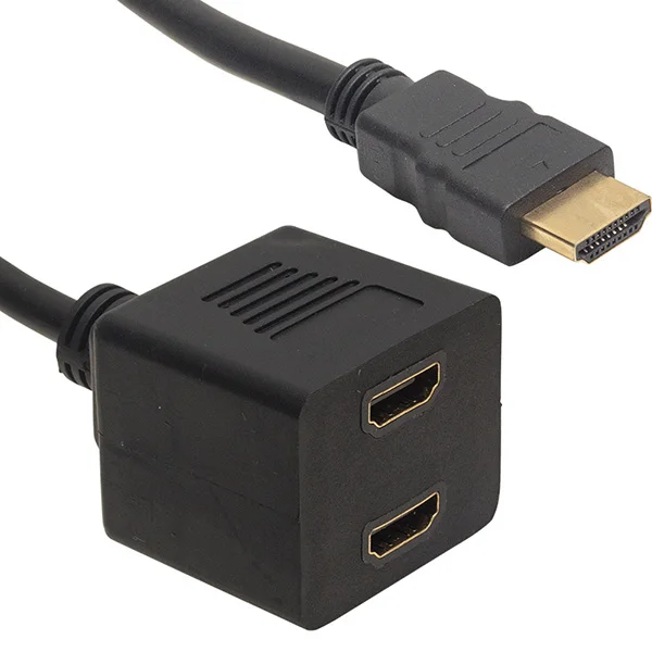 

HDMI male HDMI 2 adapter dual X 2 adapter HDMI multiplexer 30 CM cable POWERMASTER Splitter Switcher adapter dual way connector cable