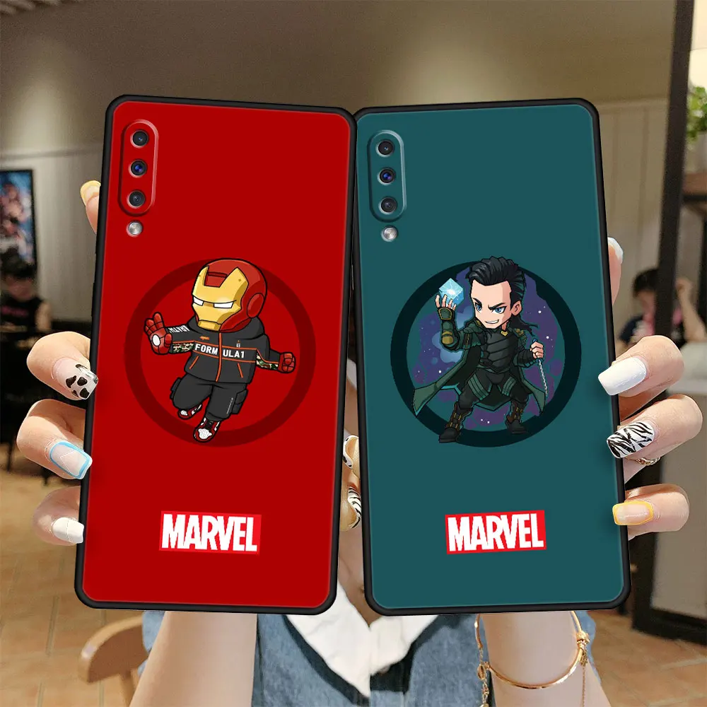 

Black Case Coque for Samsung Galaxy A21s A13 A03s A50 A02s A03 Core A11 A12 GalaxyA02s Avengers Marvel Silicone Capinha Cell