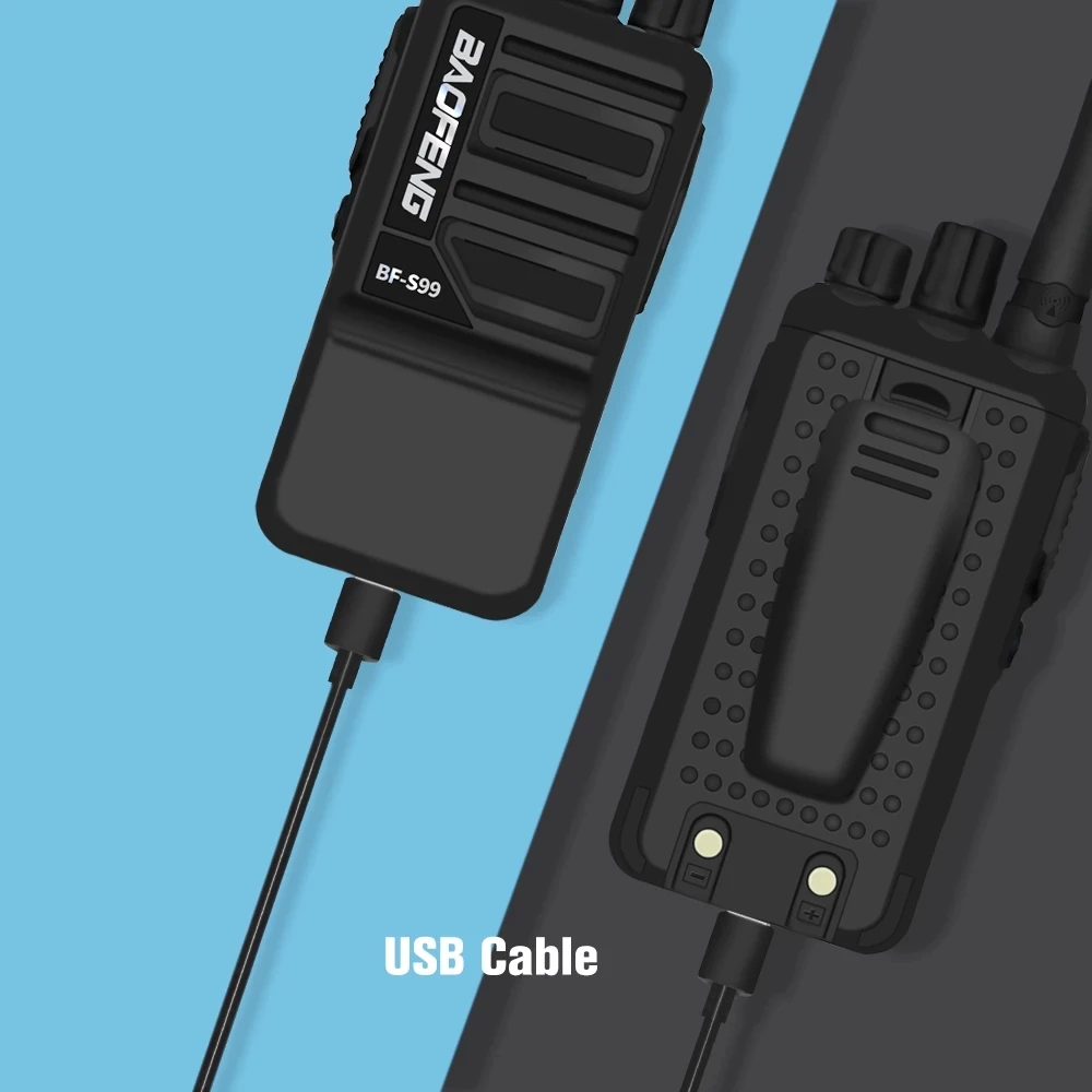 Baofeng BF S99 Walkie Talkie High Power Real 8W Portable Two Way Radio 400-470MHz FM Radio Long Range Transceiver +earphone