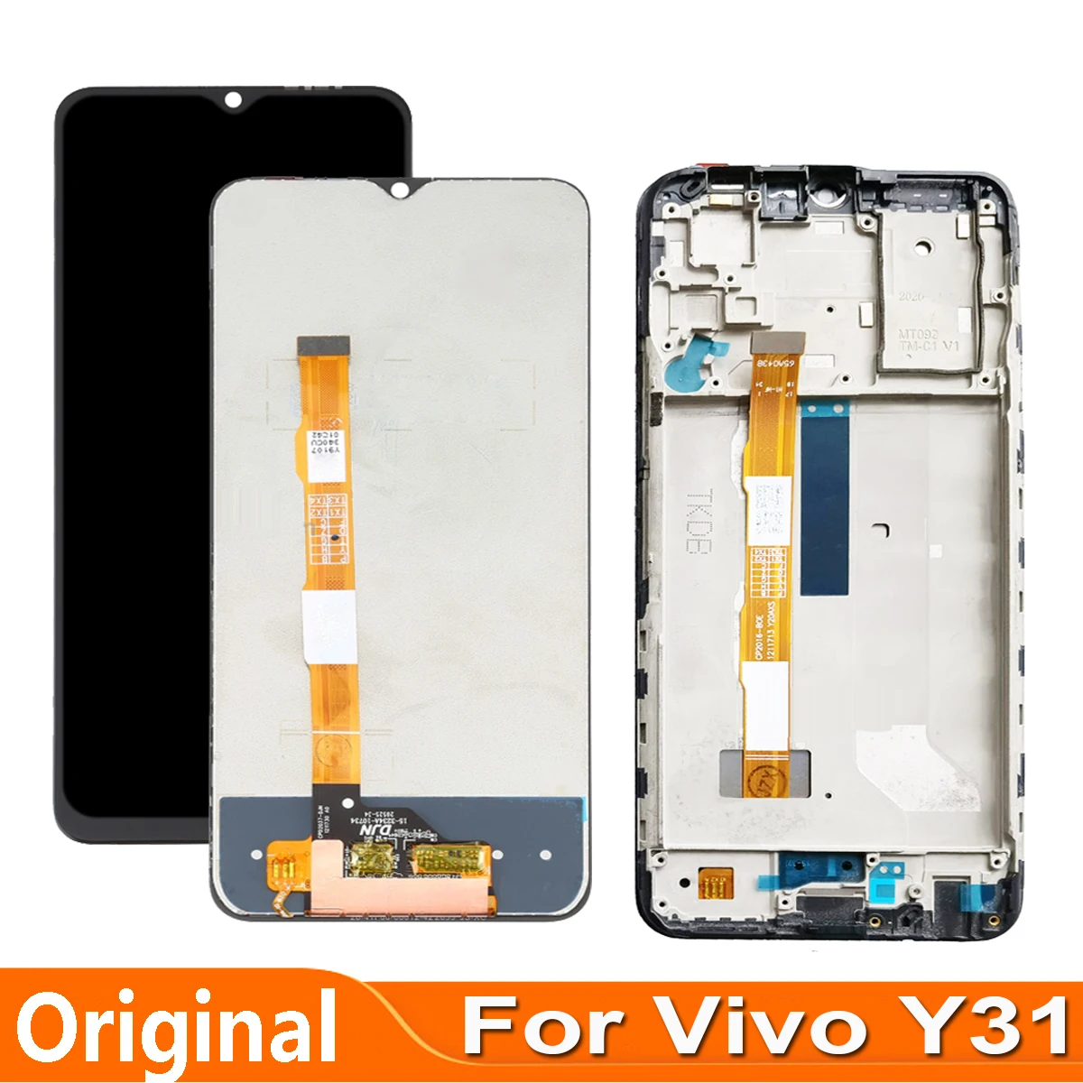 Оригинальный ЖК-дисплей 6,58 дюйма для VIVO Y31 V2036, сенсорный дигитайзер, экран в сборе с рамкой, запасные части