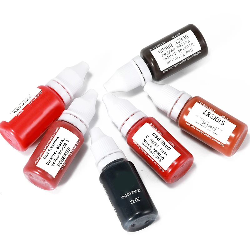 Набор чернил для перманентного макияжа набор бровей губ линий глаз татуажа