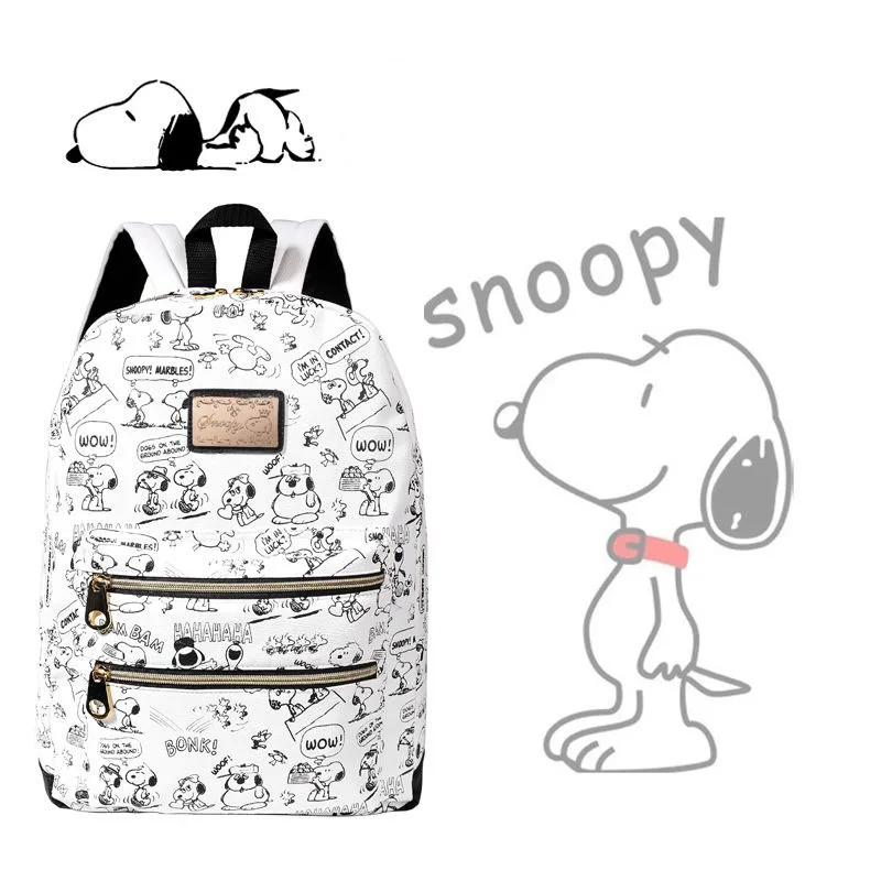 

Новый Белый рюкзак Snoopy с милым рисунком Чарли, популярный женский рюкзак на плечо в японском и южнокорейском стиле