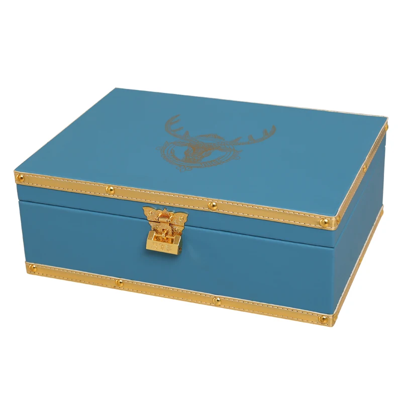 High-End Ornament Album Storage Box Safe Box Jewellery Box with Lock Desktop Storage Box Password Treasure Chest