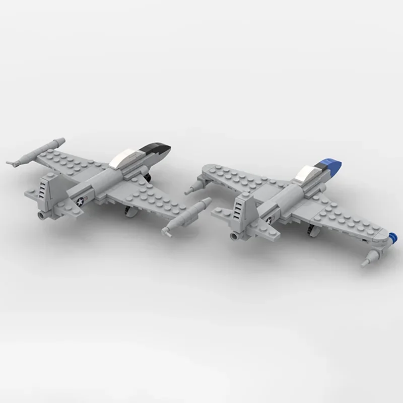 Строительные блоки Moc в стиле милитари масштаб 1:72 P-80 и T-33 модель стрельбы со