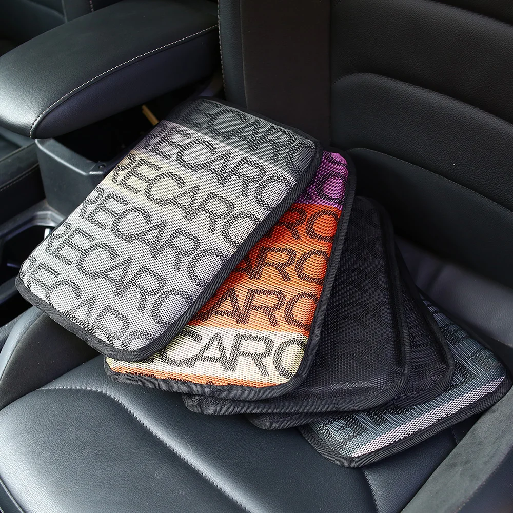 RECAR Fabric JDM Car Auto Armrest Pad Cover Center Console Box Cushion Mat Fit Universal | Automobiles Seat Covers