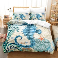 new 3d aquatic creatures bedding set quilt cover home bedroom decor queen king size duvet cover set pillowcase bedding set