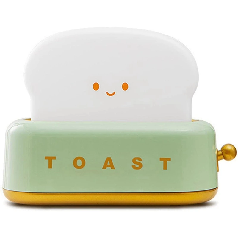 

Cute Toast Night Light,LED Smile Bread Toast Night Lamp,Rechargeable USB & Timer,Birthday Gifts For Teenager