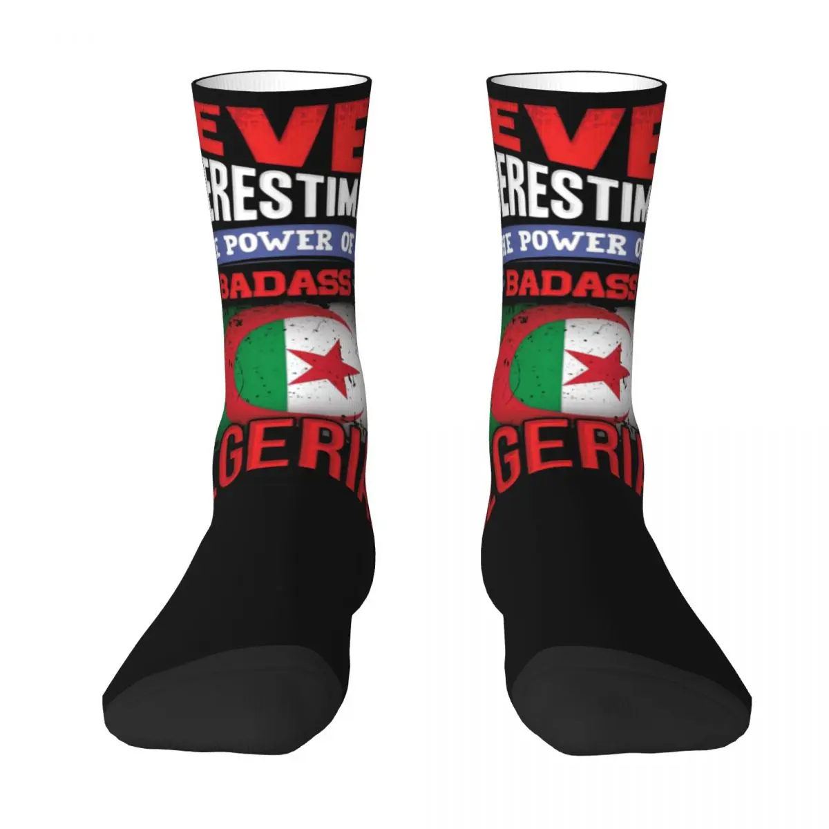 

Adult Socks Never Underestimate The Power Of A Badass Algerian BEST TO BUY Joke Novelty Field pack Elastic Stockings