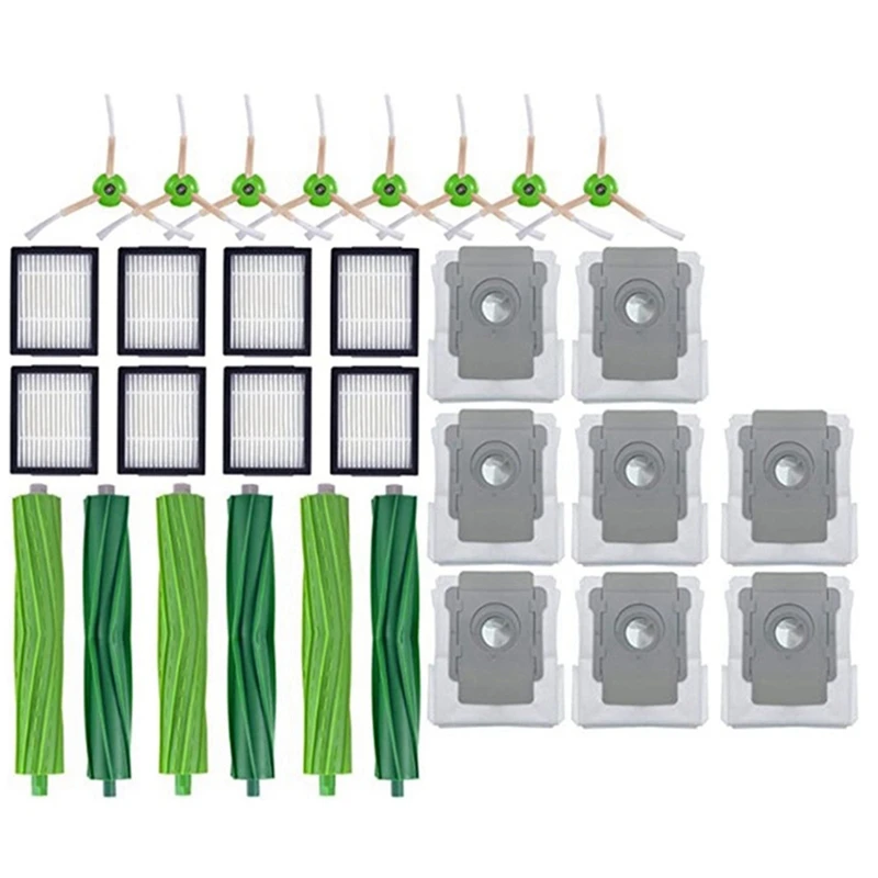 

30PCS Rolling Brush Hepa Filter Side Brush For Irobot Roomba I7 E5 E6 I Series Robot Vacuum Cleaner Replacement