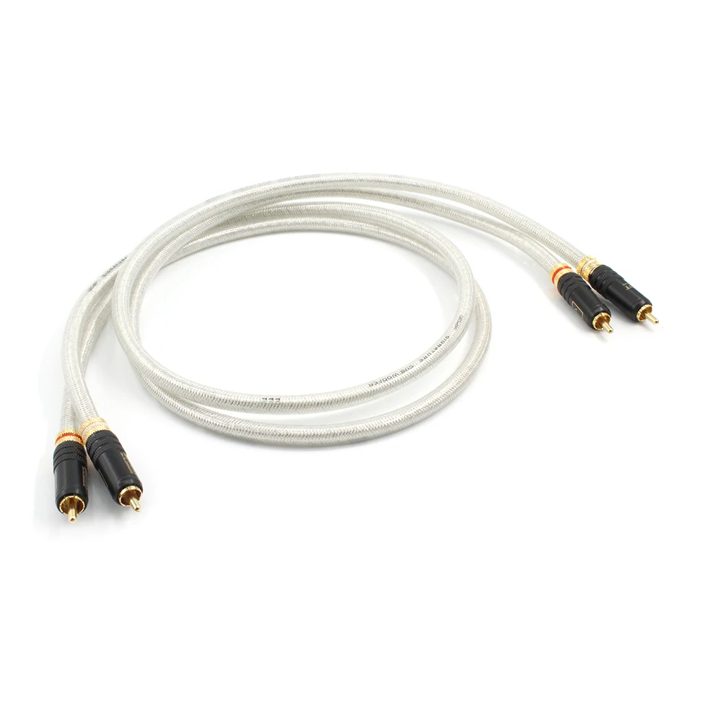 Новинка QED 5N OCC посеребренный Hi-Fi аудио кабель для соединения со стандартным золотым разъемом
