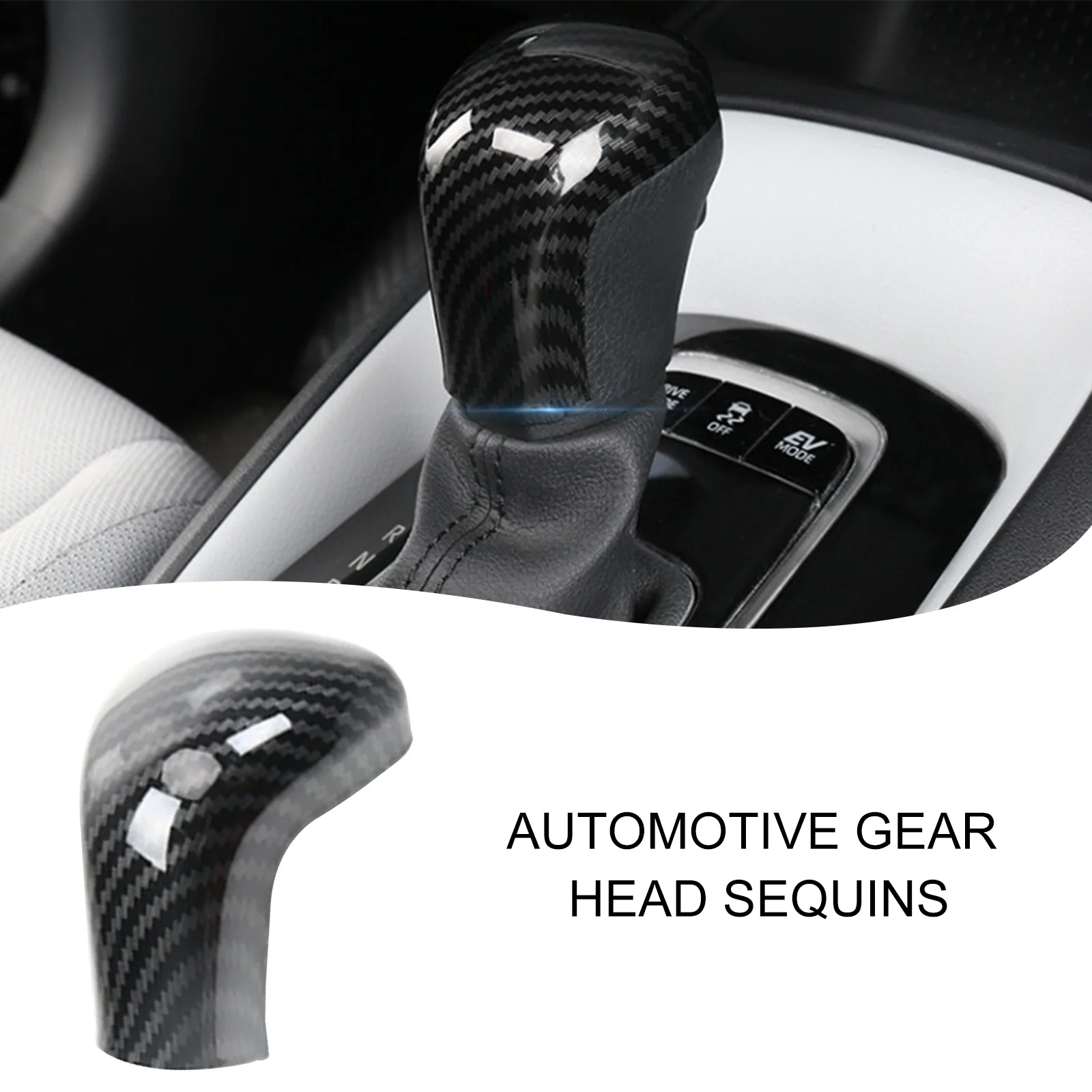 

1 Pc Carbon Fiber Style Auto Gear Shift Knob Cover Trim For Toyota Camry 2018-2020 Avalon Corolla Hatchback 2019 2020