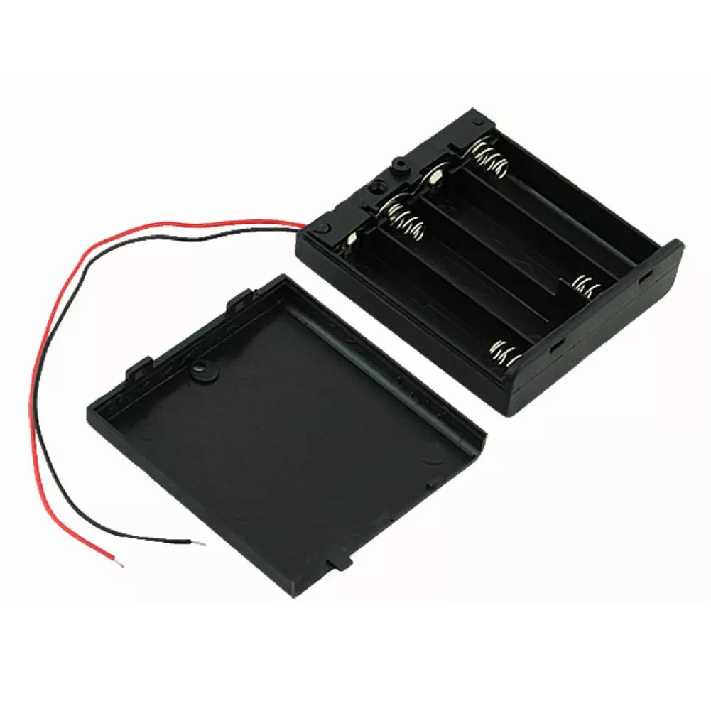 

2x 3x 4x AA Battery Holder Case Storage Box With ON/OFF Switch Lid Cover Leads Wire Cable For 2 3 4 Pcs AA Rechargeable Battery