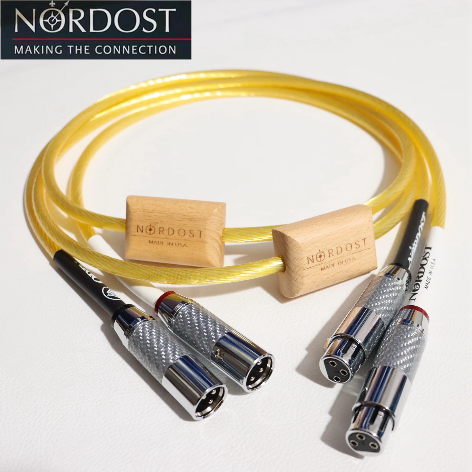 Золотистый сбалансированный кабель Nordost Odin 3-контактный штекер XLR-гнездовой XLR