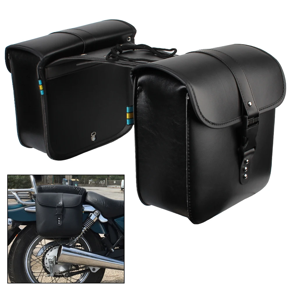 

Motor Tail Luggage Suitcase Motorcycle Storage Tool Bag PU Leather Side Luggage Saddle Bag Motorcycle Riding Travel Tank Bag