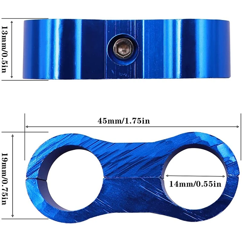 4 шт. 6AN зажим для сепаратора шланга монтажные зажимы топливопровода алюминиевый