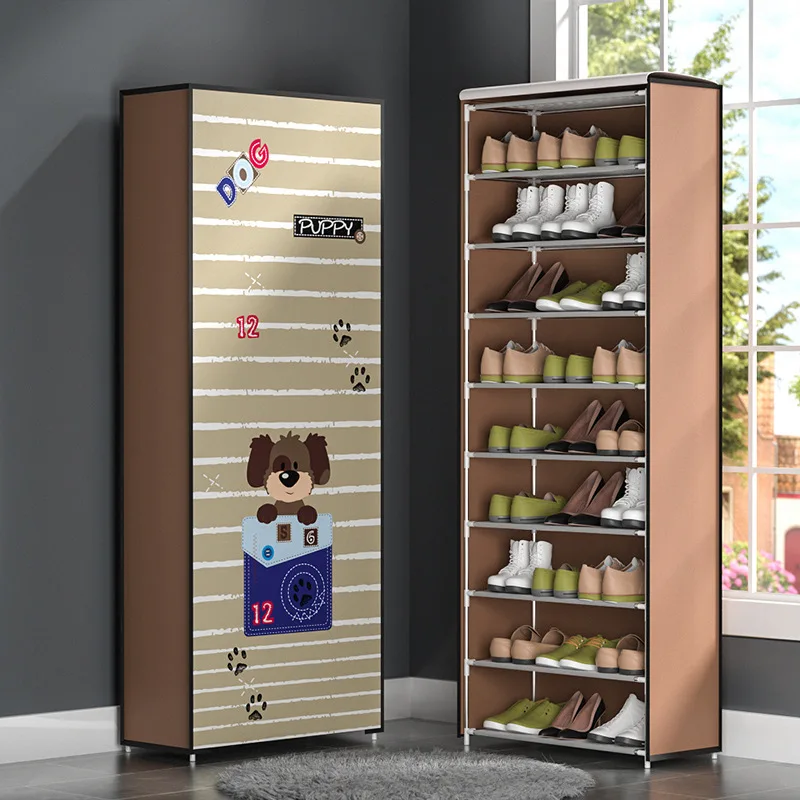 

2022 New Shoes Rack Shoe Rack Dust Cover Multi-Layer Shelf Cover Simple Door Cloth Cover Storage Shoe Cabinet Home Indoor Beauti