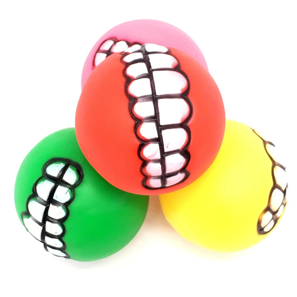 

Transfer Dog Ball Toy Chew Toy Teeth Rubber Sounds Buzz Funny Small Large Outdoor Travel Play Interactive Teeth Pet Supplies