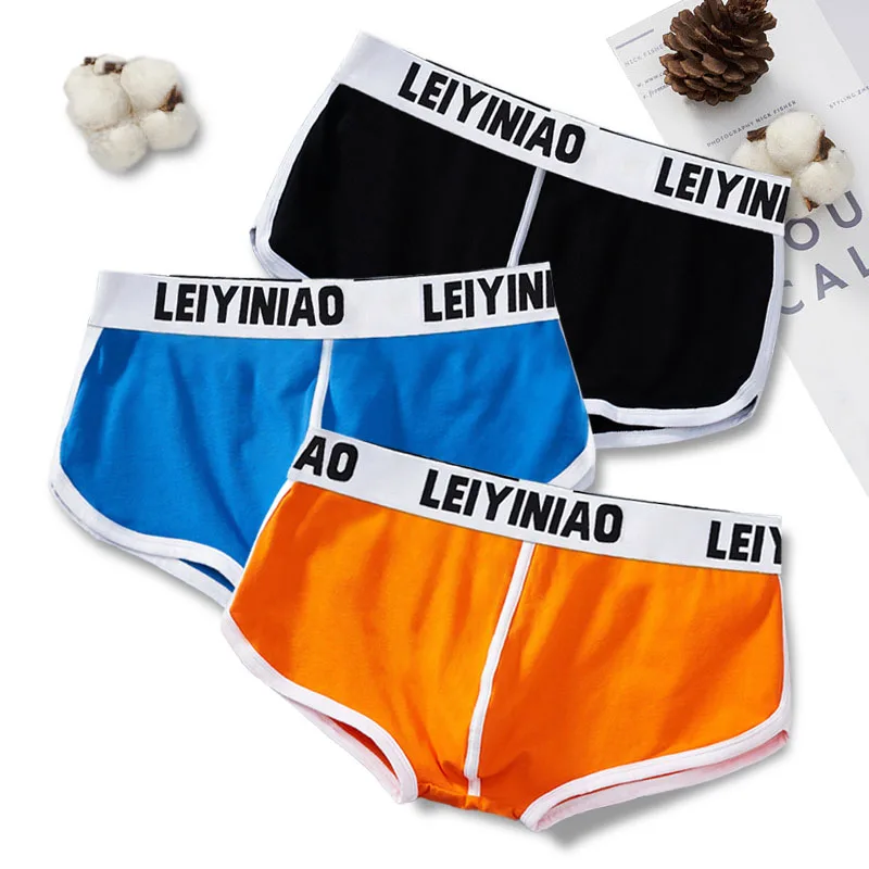 4PCS Men Underwear Boxer Man Panties BoxerShorts for Men Underpants Homme Cotton Mid Waist Sexy Comfort Breathable Brand L-3XL