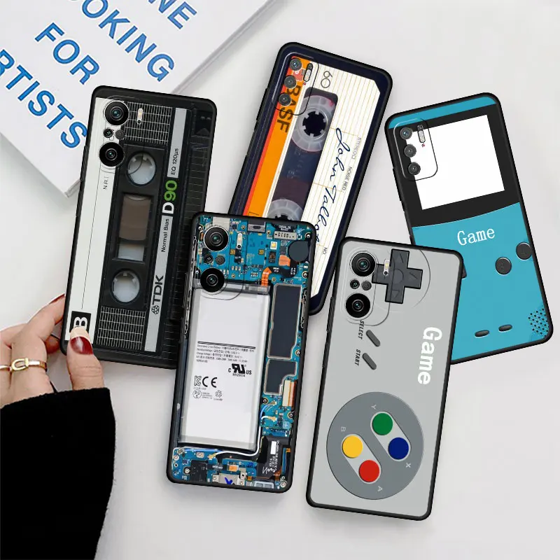 

Retro Camera Circuit Board Case For Xiaomi Redmi Note 11 9S 10 9 8 7 9A 9C Silicone Phone Shell 9i K40 8T 10C 9T TPU Capa