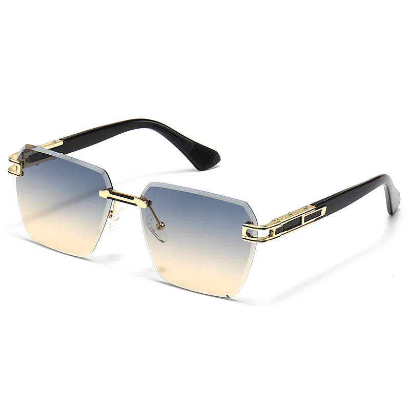 

2022 New Modern Retro Square Flat Top Women Sunglasses Rimless Female Sun Shades Rectangle Glasses Luxury Brand Design