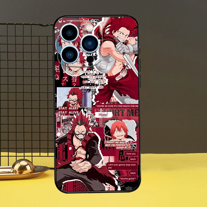 Чехол Kirishima Eijiro My Hero Academia для iPhone 13 12 11 14 Pro Max XS XR X 6S 7 8 Plus SE 2020 задняя крышка телефона.