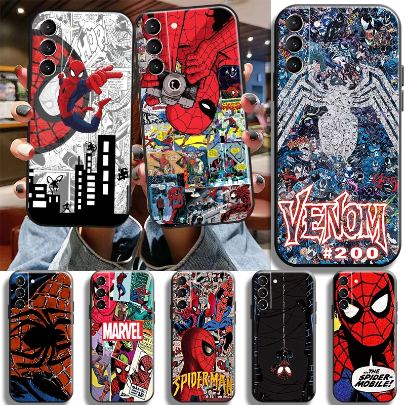 

Spiderman Venom Comics For Samsung Galaxy 22 20 21 FE Ultra Plus 5G S10 S10E Lite Plus 5G Phone Case TPU Soft Coque Carcasa