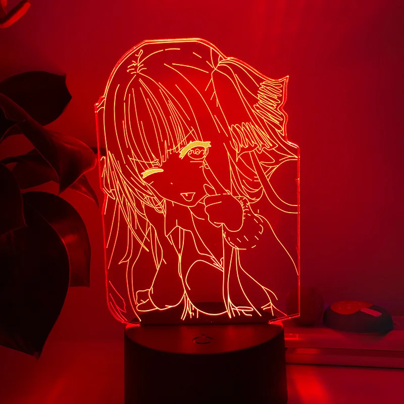 

ACG Manga The Quintessential Quintuplets Night Light Nino Nakano Figure Led Lights 3D Illusion Lamp Bedroom Decoration Kids Gift