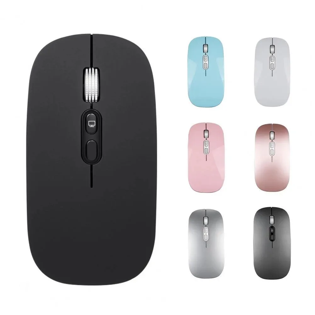 

Dual Mode Rechargeable Wireless Bluetooth Mouse Silent 2.4Ghz USB Ergonomic Gamer Mute Mouse For iPad PC Tablet Laptop Macbook