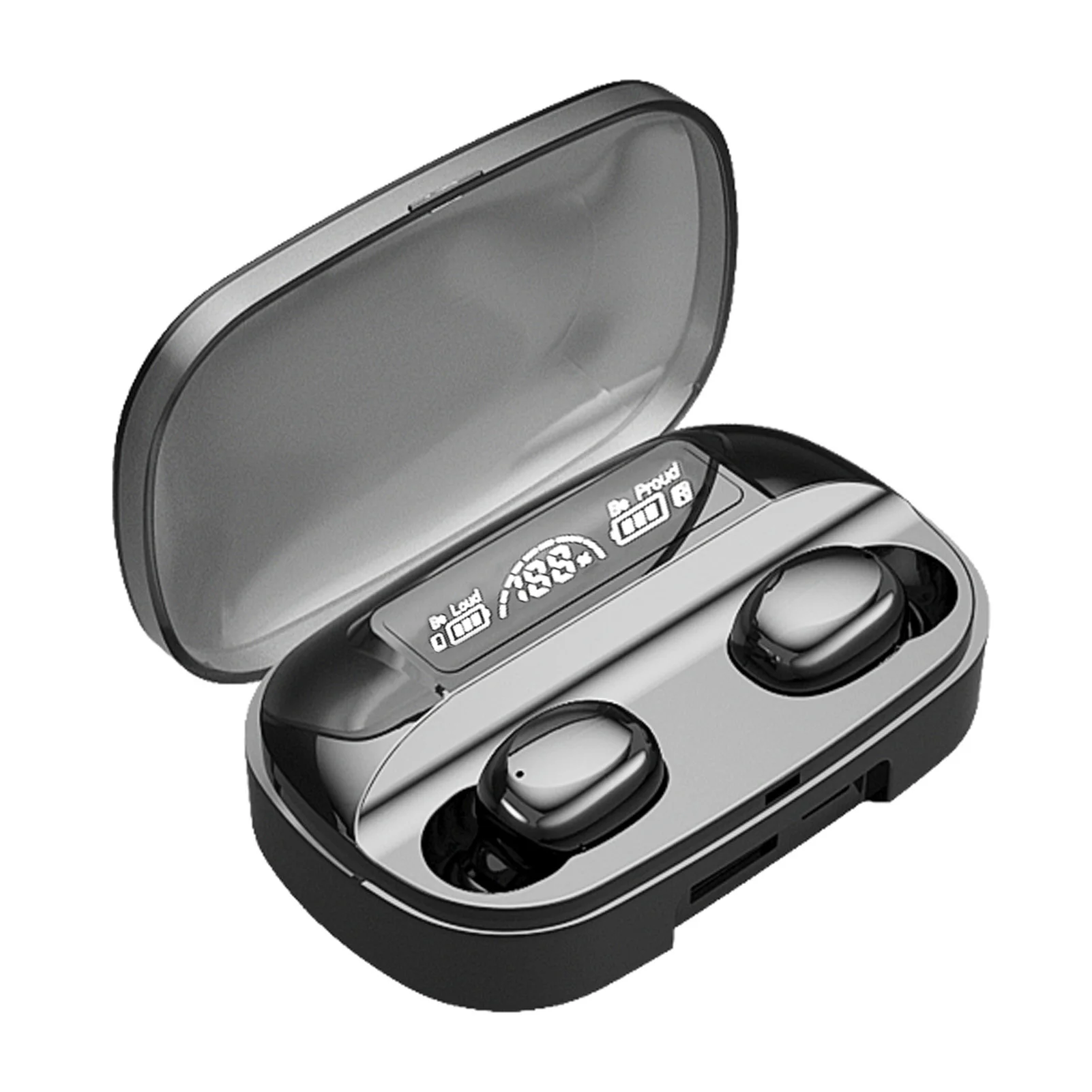 

Наушники Bluetooth 5,1 с микрофоном, спортивные наушники-вкладыши со светодиодным дисплеем, беспроводные наушники, Hi-Fi стереонаушники, гарнитура