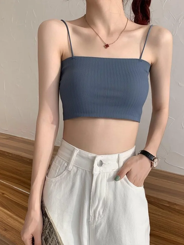

Women Sexy Cropped Ice silk Tube Top Summer Neon Solid Color Off Shoulder Bralette Basic Wrapped Chest Bandeau Bustier Clubwear