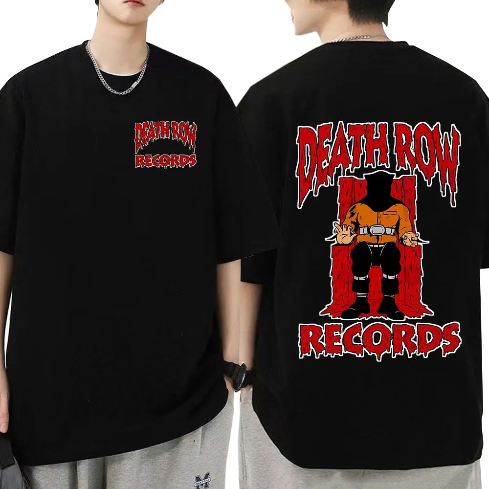 

Death Row Records T Shirt Men's Women's Cotton Casual T-shirt Vintage Rapper Tupac 2pac Hip Hop T Shirts Harajuku Streetwear