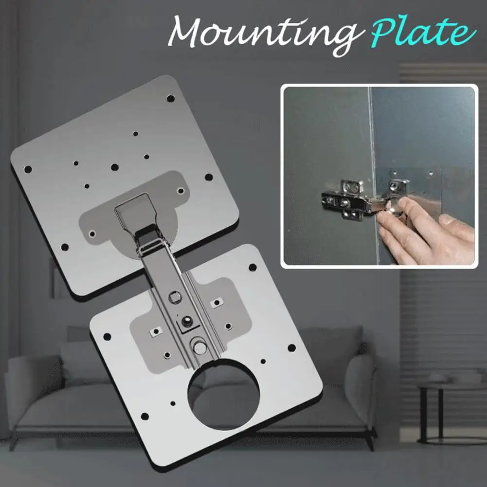 

1 Set Hinge Repair Plate Practical Rust Resistant Stainless Steel Furniture Cupboard Hinge Repair Mount Tool For Cabinet