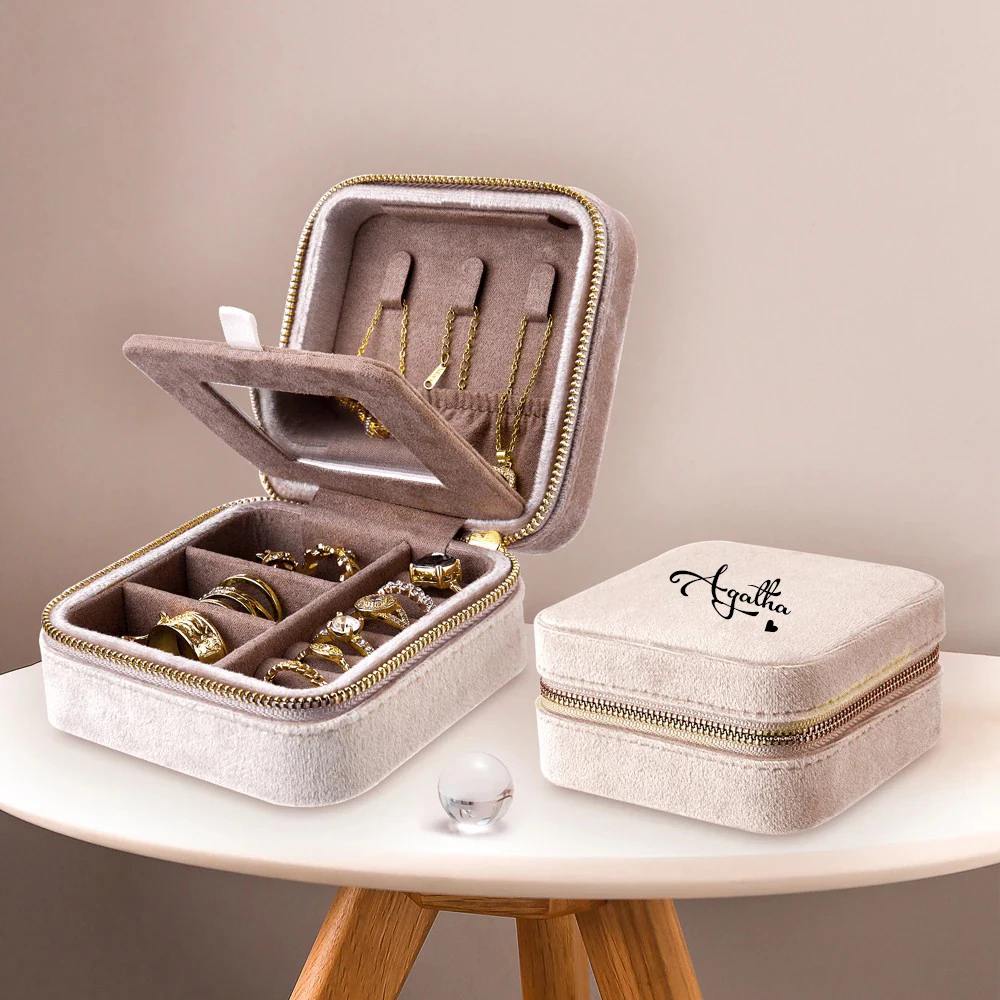

Personalised Travel Jewellery Case Bachelorette Party Anniversary Bride Bridal Bridesmaid Custom Necklace Box Ready To Ship