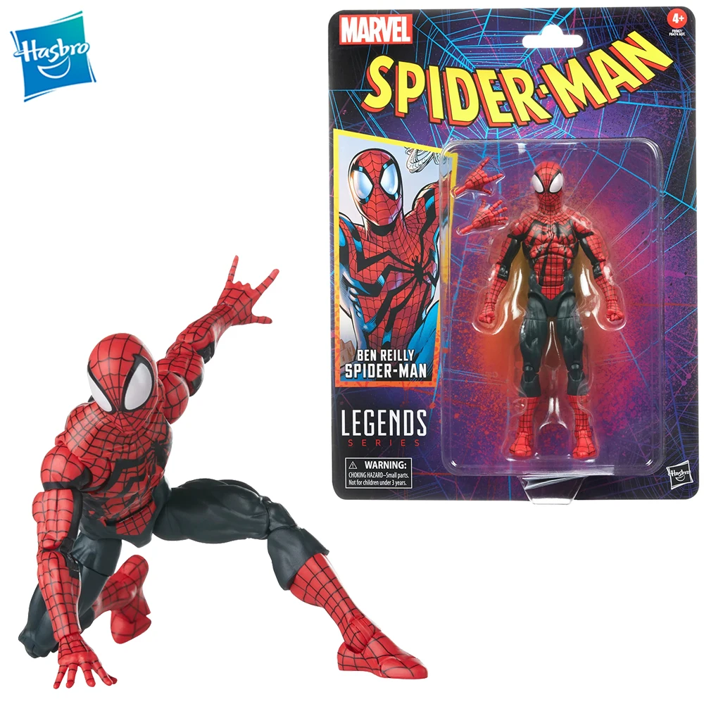 

[In-Stock] Hasbro Marvel Legends Ben Reilly Spider-Man 6-Inch-Scale Original Anime Action Figures Collectible Model Toys F6567