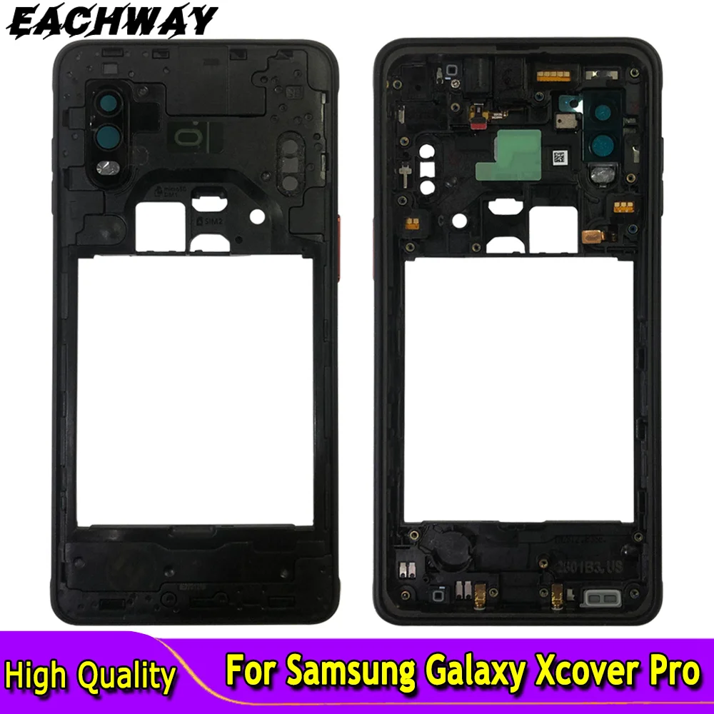 New Middle Frame For Samsung Galaxy Xcover Pro Phone Housing Center Case For Samsung Xcover Pro Middle Frame Bezel With Buttons