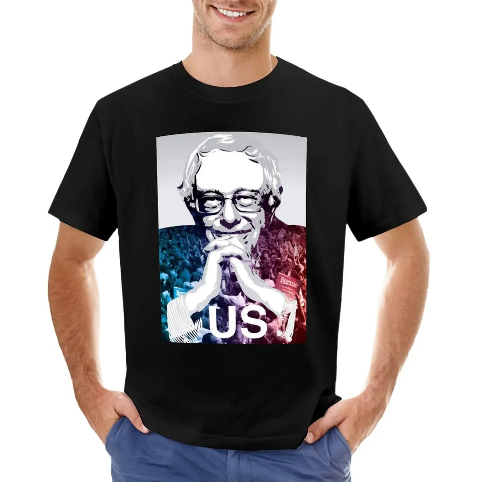 Мужская футболка US - Bernie Sanders быстросохнущая белая для мальчиков