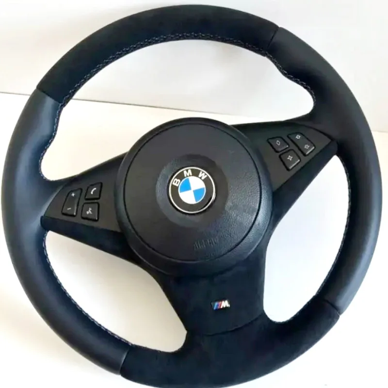 

Для BMW E60 M5 2005-2008 645ci E63 E64 Cabrio M6 2005-2010 оплетка автомобильный чехол на руль полное покрытие кожаные аксессуары