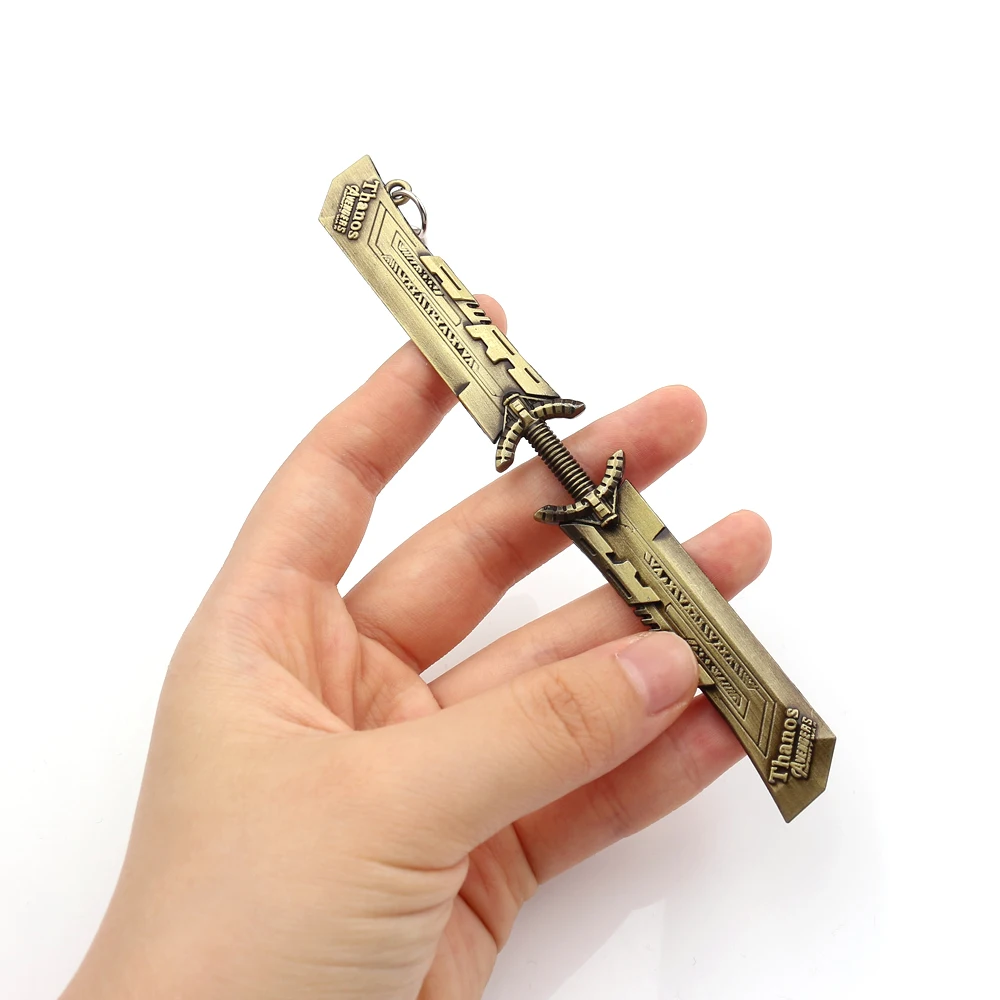 Marvel Thanos Мстители брелок Бесконечность войны брелоки в виде оружия Mjolnir