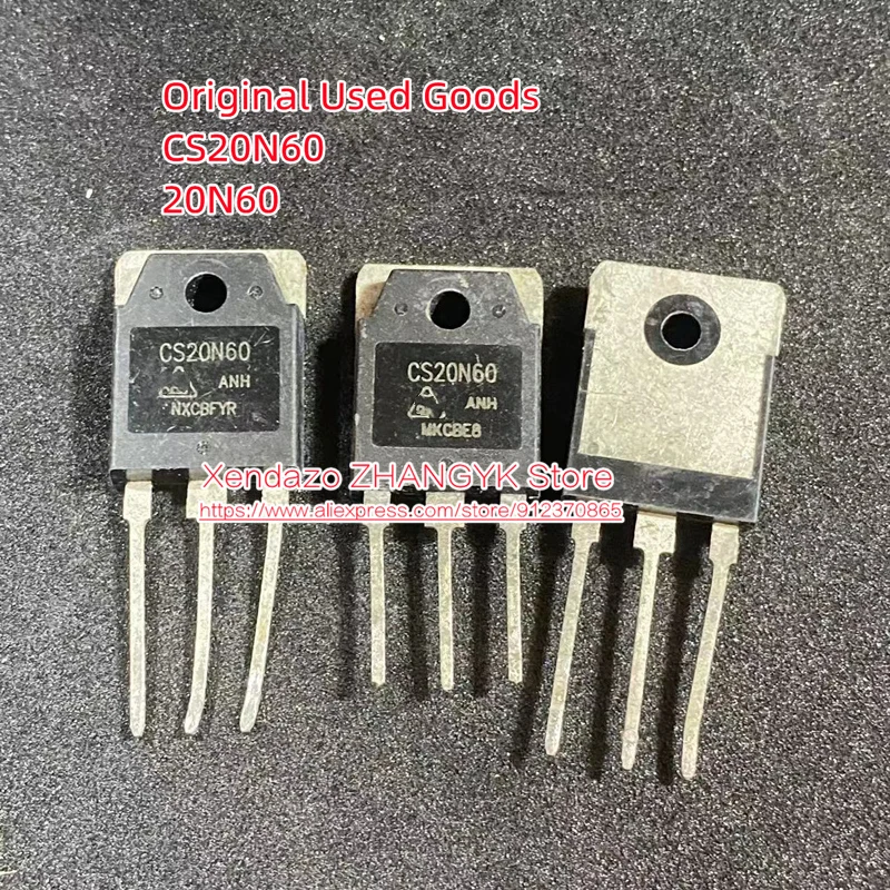 

10pcs/lot Original Used Goods CS20N60 20N60 TO-247 20A 600V MOSFET Quality assurance Large chip high power Transistor