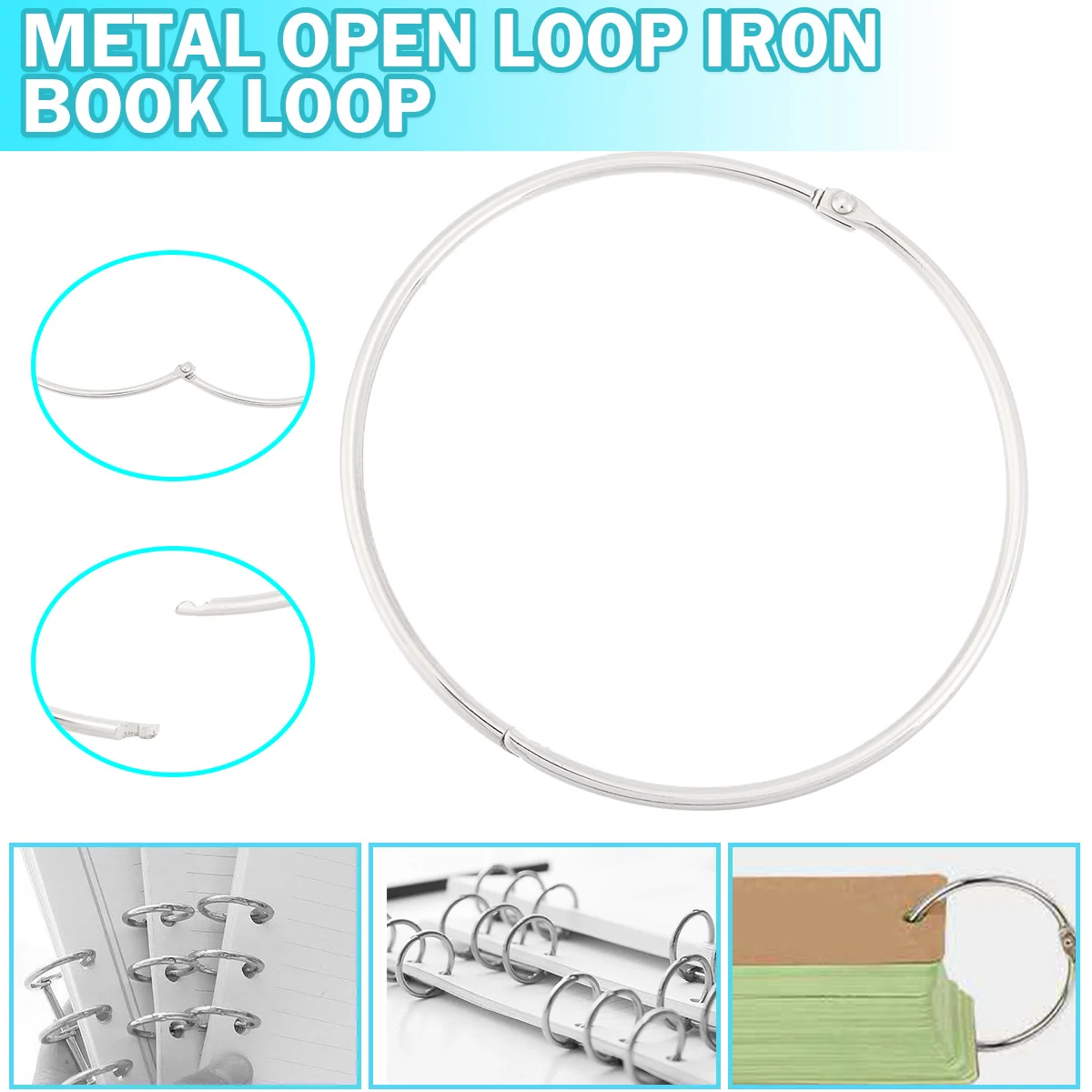 

Связующие кольца оптом, металлические кольца, петли-петли, книжные переплетные кольца для альбомов, скрапбукинга, связующие брелоки, офисные переплетные принадлежности