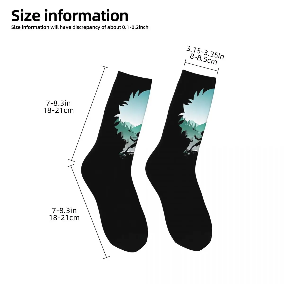 Счастливые забавные мужские Компрессионные носки Killua And His Shadow в стиле ретро Harajuku