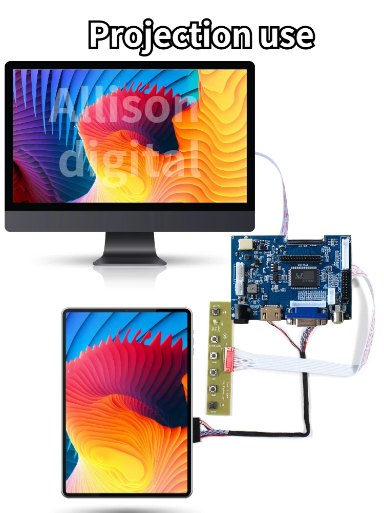 Плата драйвера аудиоконтроллера Allison PCB800661 HDMI + комплект монитора для детской