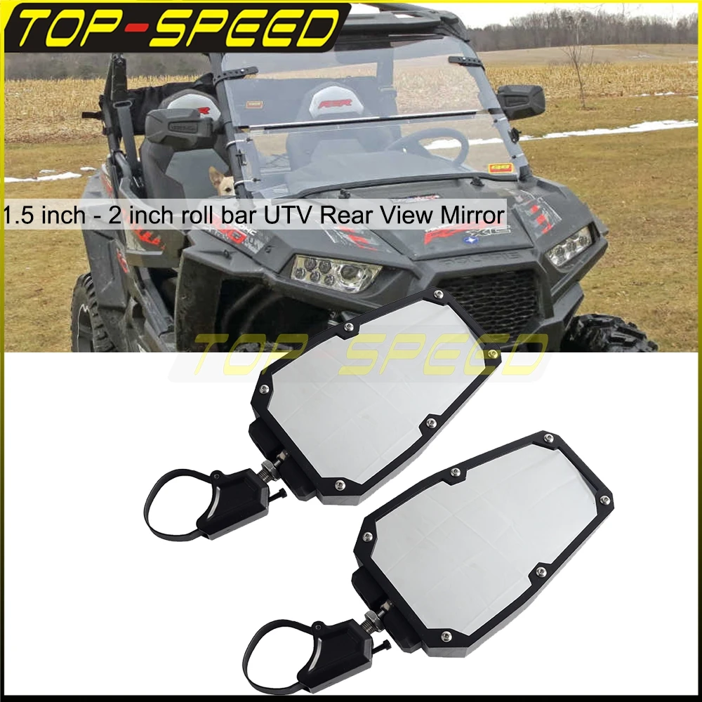 

2X Universal 1.5''-2'' UTV Side View Mirror For Polaris RZR XP1000 Ranger Can-Am Commander Maverick Arctic Cat Rearview Mirrors