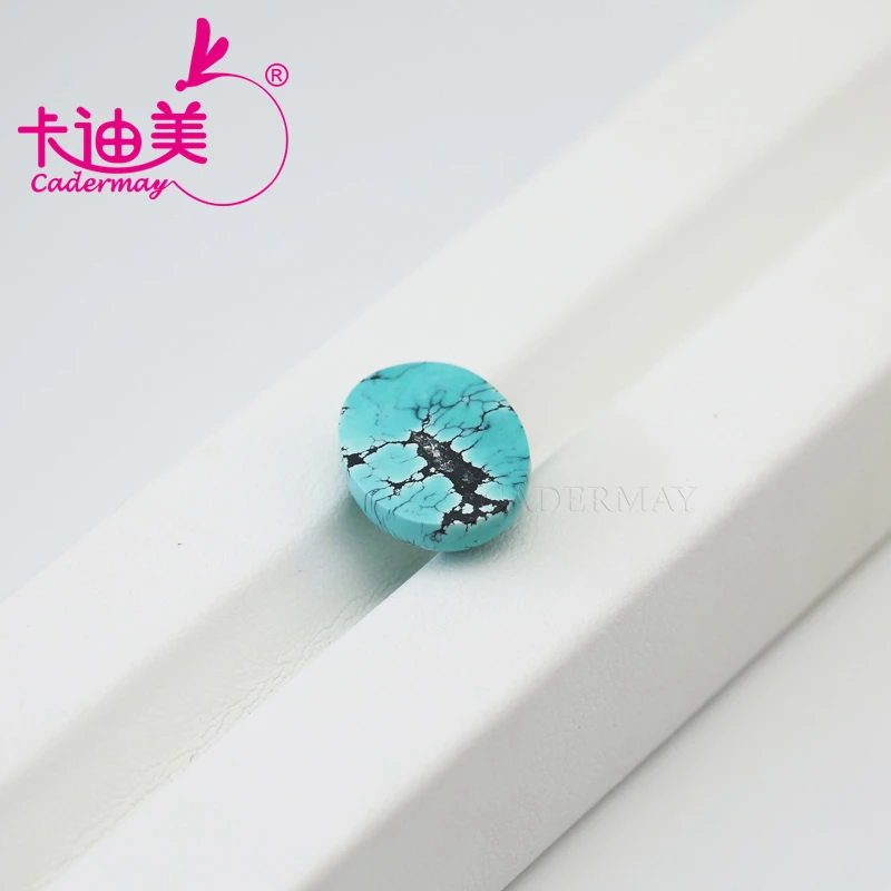 CADERMAY овальной формы кабина огранки 100% натуральный синий бирюзовый свободный