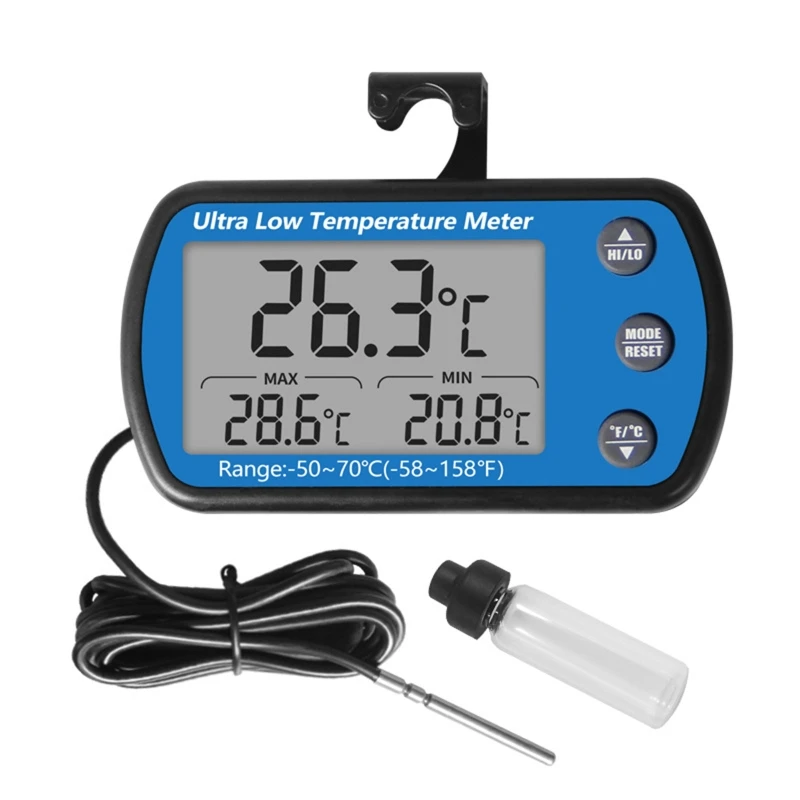 

Digital Freezer Room Thermometer Max/Min Record Function Large LCD Screen